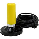 EasyTalkHH-N2RSモービル用車載ショートアンテナ極太マグネット基台同軸ケーブル5mVHFUHF144/430MHz帯無線車アマチュア(黄)