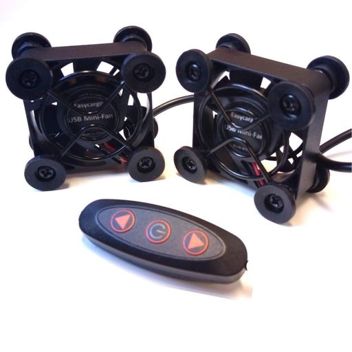 Easycargo2パックUSBファンDC5Vファン、スピードコントローラー40mm