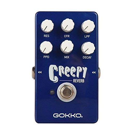 卓越したリバーブトーン:GK-26 クリーピーリバーブペダルは、幅広く優れた実用的なリバーブトーンを提供します。単なるスラップバック・ディレイ・ペダルではなく、ギターサウンドを変容させる豊かで没入感のあるリバーブ効果を提供し、市場で最高のコストパフォーマンスを誇るリバーブ・ペダルの一つです。RES、CFR、LPF、PRD、MIX、DECAYという六つのファンクションノブがあります。 6つのノブによるトーンコントロール:RES(レゾナント)ノブは、エコーが発生する仮想空間の大きさを調整するようなもので、様々な音響環境における共鳴応答をシミュレートします。これにより、小さな親密な空間から広大な洞窟のようなホールまで、演奏する空間の雰囲気を創り出すことが可能です。 耐久性とトゥルーバイパス設計:頑丈な金属筐体に収められたGK-26は、長持ちするように設計されています。ステージでもスタジオでも、日常的な使用に耐える頑丈さを備えています。トゥルーバイパス設計により、ペダルがオフの時はギターの信号が純粋なまま保たれ、楽器本来のトーンが維持されます。LED指示灯は動作状態を示します。