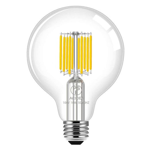 Rakuten - AcideaLED電球エジソン電球G8010W白熱電球100W形相当調光器対応フィラメント電球4000K昼白色1537LMシャンデリアPSE認証済み1個入り
