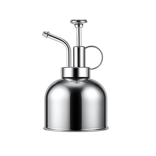 IMEEA霧吹き園芸用霧吹き300mlじょうろスプレーSUS304ステンレス水差し合金ポンプ園芸ミスト掃除散水観葉植物シルバー