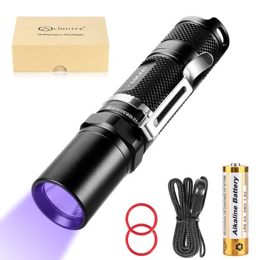 LIGHTFE UV懐中電灯紫外線ランプUV 303 AIPX-8防水ハンドランプ長寿命多用途フレア395 NMポータブルUV懐中電灯