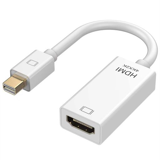 Mini DisplayPort to HDMI 変換アダプタ 4K@30Hz 単方向伝送 逆方向に非対応 映像・音声の同期出力 MacBook Pro、MacBook Air対応 ホワイト​
