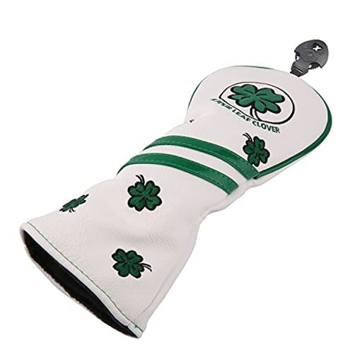 Head Covers - 四葉のクローバーゴルフヘッドカバー3点セット/ドライバーDR用用カバー/ウッド用FW/ユーティリティ用UT白単品1個販売/3点セットホワイト(ユーティリティUT)