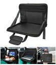 AlphaRider車テーブル後部座席デスクル車内食事用テーブル車収納持ち運び便利汎用カーテーブルドリンクホルダービジネス仕事多機能肩紐付く車載用バッグファッシ...