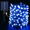 【大玉ビーズ】LEDイルミネーションライトソーラーストリングライトクリスマスツリー超明るい20M200球8点灯モード夜間自動点灯IP65防水フェアリーライトバースデーパーティー飾りライト(…