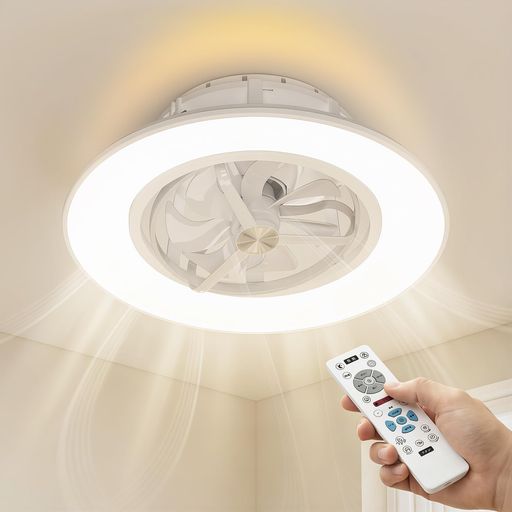 Rakuten - ORALUCE シーリングファンライト 12畳 首振り&角度調節可能(8°・13°・20°) ファン付きシーリングライト 【2026最新型・6段階風量・10段階調光+11段階調色 】 静音設計 正逆回転 空気循環 タイ…