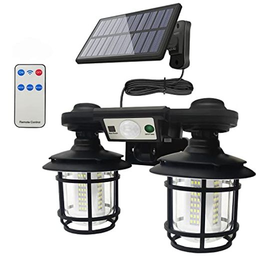 ソーラーライト屋外防水センサーライトー分離型【3つ点灯モード/192LED和風式円形レトロ提灯/360°発光/..