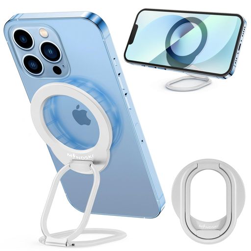 【最新アップグレード構造】MindskyバンカーリングMag-Safe対応取り外し可能マグネットリングスタンド金属製2段階調整折りたたみ磁気フィンガーリングホールド耐久性と安定性iPhone12/13/14/15…(2.0)