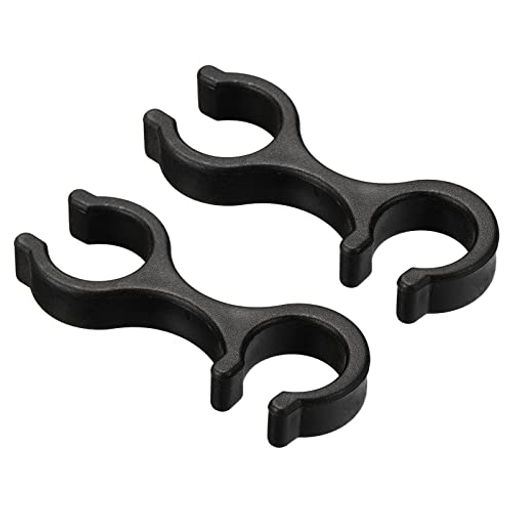 PATIKILトレッキングポールクリップ2個ウォーキングスティックアクセサリーダブルロッドバックルコネクター屋外ハイキングキャンプ用