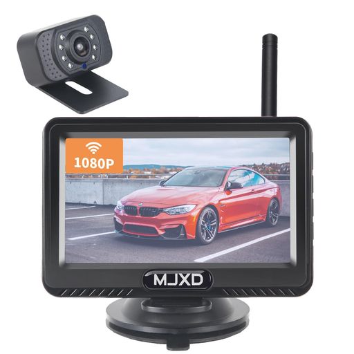 樂天商城 - MJXDバックモニターワイヤレスバックカメラワイヤレスバックカメラモニターセット4.3インチLCDモニター録画機能APP操作ガイドライン表示ありデジタル信号正像/鏡像切替可能IP69防水
