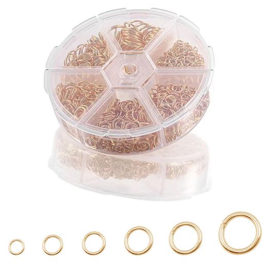 Arti-Cipes丸カンセットゴールドシルバー4mm5mm6mm7mm8mm10mm約950個マルカンリングアクセサリーパーツ金具基礎パーツジャンプリングジュエリーDIY用手芸用品クラフト用品ハンドメイド