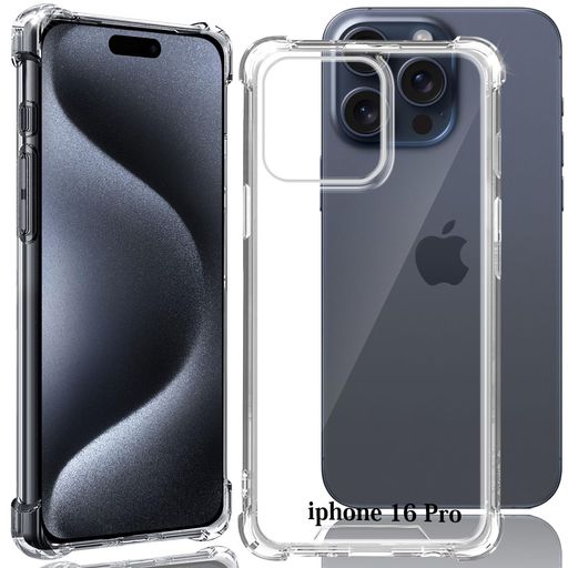 AQXNGiPhone16Pro専用ケースクリア6.3インチ対応アイフォン16プロカバーTPU米軍MIL規格【エアバッグ耐..
