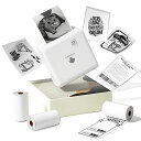 PHOMEMO M02 PRO 300DPI ミニプリンター モバイルプリンター サーマルプリンター 3ロールシール付き スマホ対応 写真印刷 ポータブル型 手...