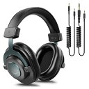 FIFINEモニターヘッドホンDJヘッドホンヘッドフォン有線3.5mm6.35mmケーブル密閉型オーバーイヤーPC/ミキサー/オーディオインターフェース/ポータブルプレーヤー対応