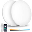 COIZABERA LED シーリングライト 6畳 28W 3600LM 2個セット 調光調色 リモコン操作 スマホAPP操作 天井照明器具 電気 蛍光灯 洋室 和室 リビング/キッチン/寝室/洗面所 適用 白枠2個セット(3)