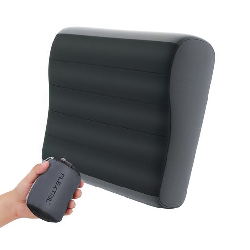 FLEXTAILGEAR ZERO PILLOW SE エアーピロー 160g コンパクト携帯枕 エアー調整で快適サポート 洗濯可能 旅行 キャンプ 車中泊に グレー