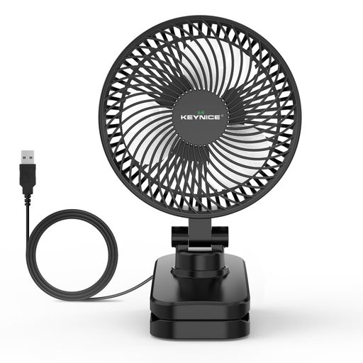Keynice卓上扇風機小型クリップ静音usb給電節電dcモーターミニファン壁掛け3段階風量360度 ...