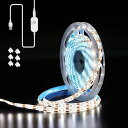 LasollLEDテープライトストリップライト昼白色3m防水人感明暗センサー付き無段階調光高輝度間接照明USB給電式両面テープ切断可能取付簡単雰囲気作り廊下玄関台所店舗ドア看板屋内外装飾…