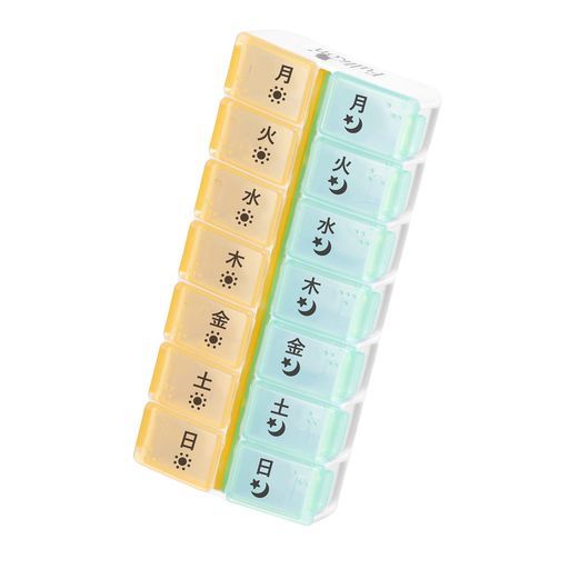 Fullicon薬ケース1週間1日2回ピルケース携帯用縦式ミニサイズコンパクトPillCasePillOrganizer飲み忘れ..
