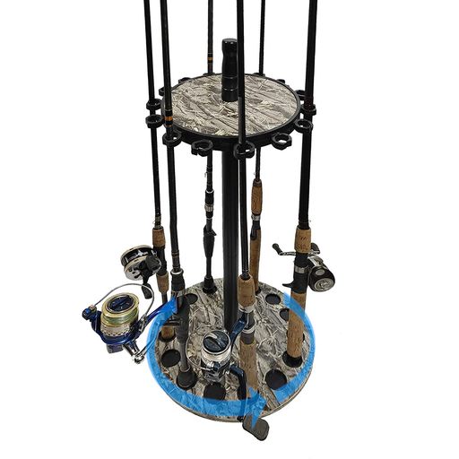 timilandロッドホルダー丸型デザイン360度回転釣竿スタンド釣15本の釣り竿を収納可能竿収納ラック高度..
