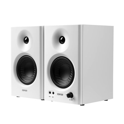 Tweeter - EdifierMR4モニタースピーカーデュアルモード切替(モニタリングと音楽)TRSバランス/RCA/AUX入力最大42W出力60Hz-20KHz周波数応答範囲1インチシルクドームトゥイーターと4インチ振動板ウーファー…