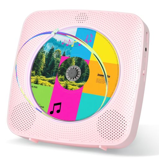 Gueray cdプレーヤー Bluetooth受信/送信 壁掛け可能 ステレオスピーカー内蔵 CDプ...