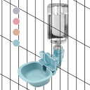 BERAYPOO 犬 猫 水飲み器 給水器 ペットボトル 使用可能 ケージ 取付型 電源不要 お留守番対応 熱中症を防ぐ 転倒防止 漏れ防止 ペット用品 (ライトブルー)(4)