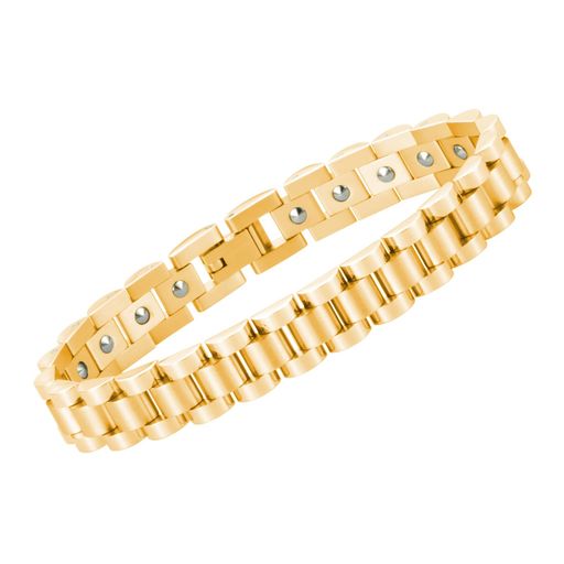 ゲルマニウムブレスレット(純度99.999%)ステンレス鋼静電気除去ブレスレット最強肌に優しいヘマタイトサイズ調節可能業務用人気コアフォースレディース&メンズ(ゴールド19.5cm)