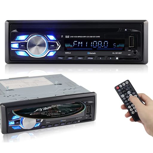 PolarLander Bluetoothカーラジオリモートおよびハンズフリーでのダッシュ車1DIN F...