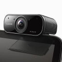 エレコムWebカメラ4K対応830万画素5倍デジタルオートズーム機能FullHD(60fps)ノイズキャンセリングレンズカバー付ブラックUCAM-CX80FBBK