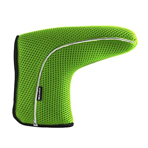 AnduxゴルフパターカバーピンタイプメッシュブレードパターヘッドカバーMT/TG15(グリーン)