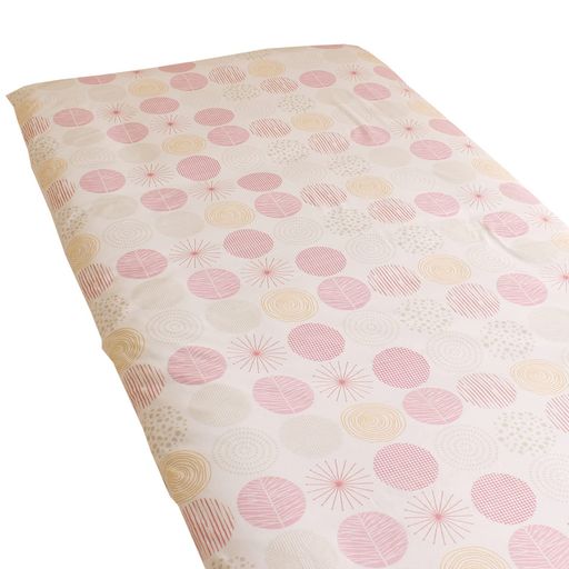 メリーナイト 敷き布団カバー 「ナチュラルドット」 ピンク シングルロング 約105x215cm 綿100%吸湿性 通気性 心地よい肌触り オールシーズン 洗える CT13114-16