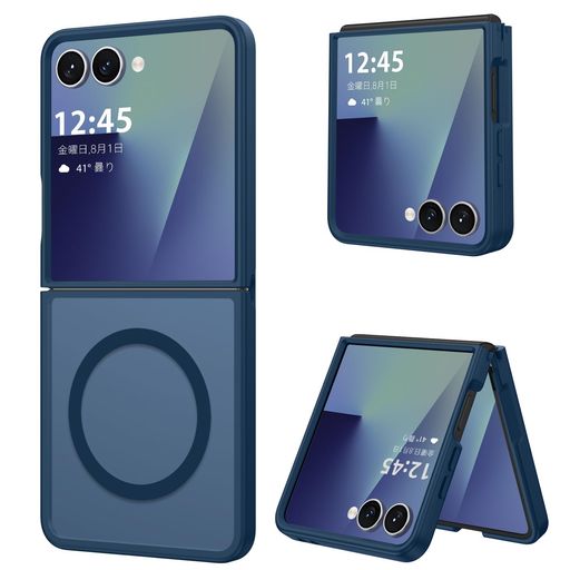 便利性向上 DOMAVER Samsung Galaxy Z Flip7 ケース magsafe 半透明 軽量 滑り止め 黄ばみなし マット質感 ストラップホール付き 画面レンズ保護 指紋防止 耐衝撃 galaxy z flip7 ケース 6.9インチ