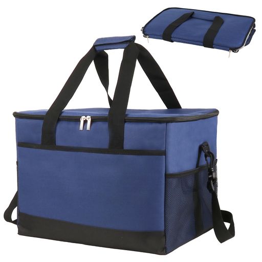 【大容量35Lで多彩なシーンに対応】このクーラーボックスは、サイズ42x28x30cm、重さ約0.65kgで、330ml缶を60本収納可能。キャンプや釣り、買い物、BBQ、運動会など、さまざまなシーンで大活躍します 【5層断熱構造で保冷・保温力抜群】600Dオックスフォード防水生地を使用し、内部にはPEVA、不織布、5mm発泡ウレタン、撥水オックスフォード生地を採用。外気の熱を遮断し、4-6時間の保温、6-8時間の保冷が可能です。保冷剤を使えば、さらに長時間の低温維持が実現します 【高品質な防水性能】特殊なホットプレス技術により、縫い目がゼロの設計を採用。氷が溶けても水漏れしないため、安心して使用できます。コンパクトに折りたためるので、持ち運びや収納にも便利です 【3WAY仕様で持ち運びがラクラク】手持ち、肩かけ、2人持ちの3つの持ち方から選べる3WAY仕様。ショルダーストラップは取り外し可能で、調整も簡単。ショルダーパッド付きで、肩への負担を軽減します。