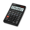 カシオ人間工学電卓12桁日数&時間計算機能ジャストタイプブラックJE-12D-BK-Nエコマーク認定(2)
