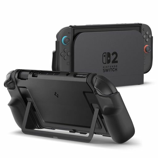 SpigenSwitch2対応ケースグリップ感ドック対応保護カバースイッチ2ケースデュアル・グリップACS09310(ブラック)