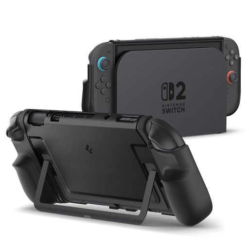 ✅【対応機種】 本製品はNintendo Switch 2(2025年発売)のみ対応しております。旧モデルには対応しておりませんので、購入前に必ずご確認ください。 ✅【快適な操作性を追求】 持ちやすさにこだわった「デュアル・グリップ」設計により、長時間のゲームプレイでも手が疲れにくく、外出先や移動中でも快適に操作できます。人間工学に基づき、ゲームに集中できる安定した握り心地を徹底的に実現しました。 ✅【精密な設計で優れた操作性を実現】 ジョイコン、スピーカー、電源ボタン、音量ボタン、充電ポートなど、すべての部位に精密なカット加工を施し、本体の機能性を損なうことなくスムーズに操作できる設計になっています。 ✅【キックスタンド対応】 ケースを装着したままでも、背面のキックスタンドをスムーズに引き出せる設計になっており、テーブルモードでのプレイも快適にゲームを楽しめます。 ✅【純正ドック対応】 ケースを装着したままでも純正ドックに接続でき、ゲームプレイと充電をスムーズに切り替えられます。そのため、より快適にゲームを楽しめます。