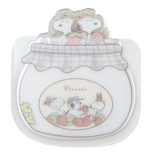 ティーズファクトリースヌーピーケース付きカードミラーきょうだいたち