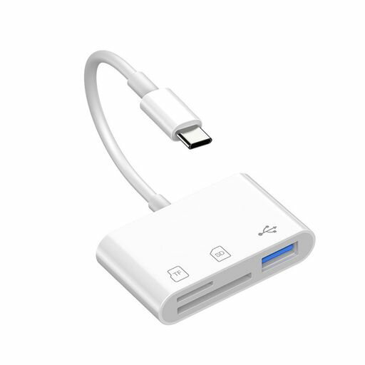 AkkerdsトリプルカードリーダType-c転送USB3.0OTGアダプタTFカードリーダ5Gbps転送速度
