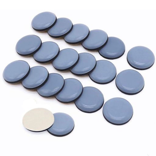 DEVENTORZ家具スライダー椅子の脚カバー20枚入り25mm丸い家具移動パッド粘着付き家具椅子傷防止キズ防止防音木製家具のフロアマットテーブルと椅子のフットネイル楽々移動家具付属品(粘…