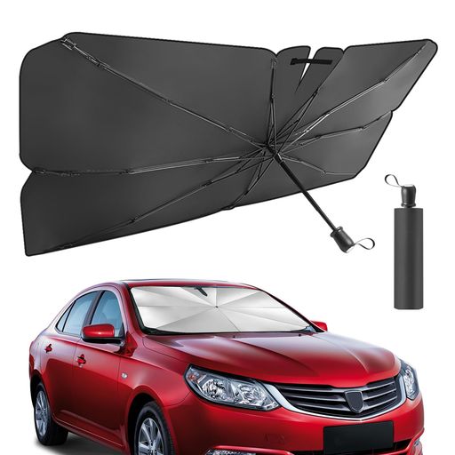 サンシェード車用フロント折り畳み傘型軽自動車ガラスサンシェード遮光遮熱カーシェードルームミラー位..