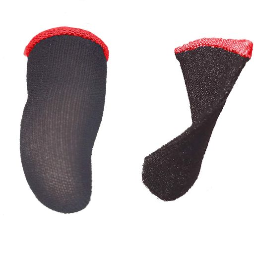 16枚入り150秒速乾炭素繊維指サックゲーム用極薄滑り止めMobile音ゲー手汗対策誤触減少指カバー上級者/初心者向けAndroid/iPhone/タブレット対応(赤)