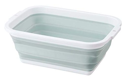 ミツヒロ洗い桶グリーン(満水容量)約8.5Lコンパクトになる洗い桶252886