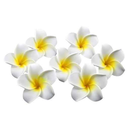 STOBOK100個6Cmプルメリア造花ホワイトフォーム素材ハワイアンフランジパニフラワー結婚式パーティー会場装飾Diyハンドメイド用