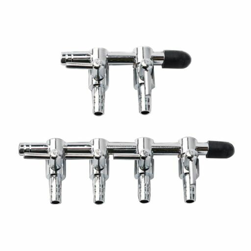 エアーチューブ水槽用【2個入り】アクアリウムエアバルブステンレス鋼分岐管設置が簡単、操作が簡単、..