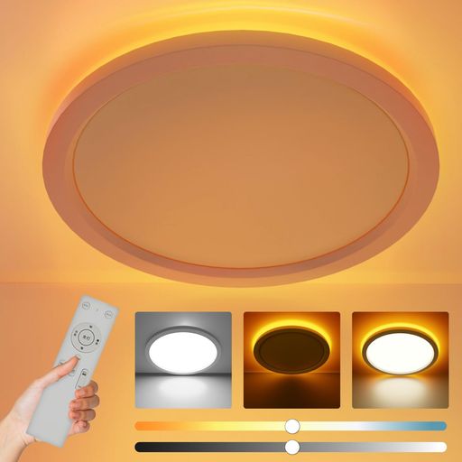 Rakuten - 【節電・目に優しい光り方】LEDシーリングライト6畳30W照明器具4000Lm常夜灯モード天井ledライトリモコン付12段階調色/調光タイプledライトメイン/ナイトモードタイマー玄関部屋寝室和室台…