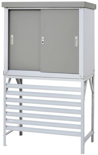 [本体サイズ]室外機カバー:幅90x奥行45x高さ80cm 重量9kg/収納庫:幅92.7x奥行49.5x高さ83.4cm 重量20kg [材質]亜鉛メッキ鋼板(粉体塗装) [原産国]中国 86070