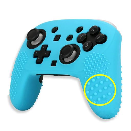 RDFJ 新型Switch 2 Proコントローラー用保護ケース シリコン製 柔らかいカバー 滑り防止 キズ防止 (シーブルー)