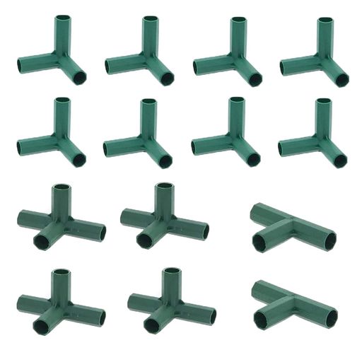 10個 DIYプラントステークジョイント 支柱プラントサポート コネクタ ガーデンツー...